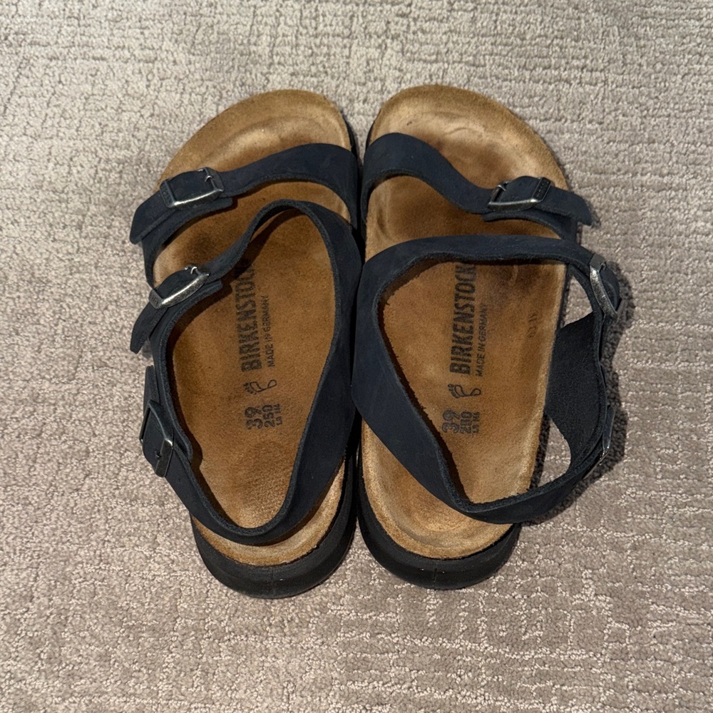 Black Adjustable Double-Strap Sandals - image 3